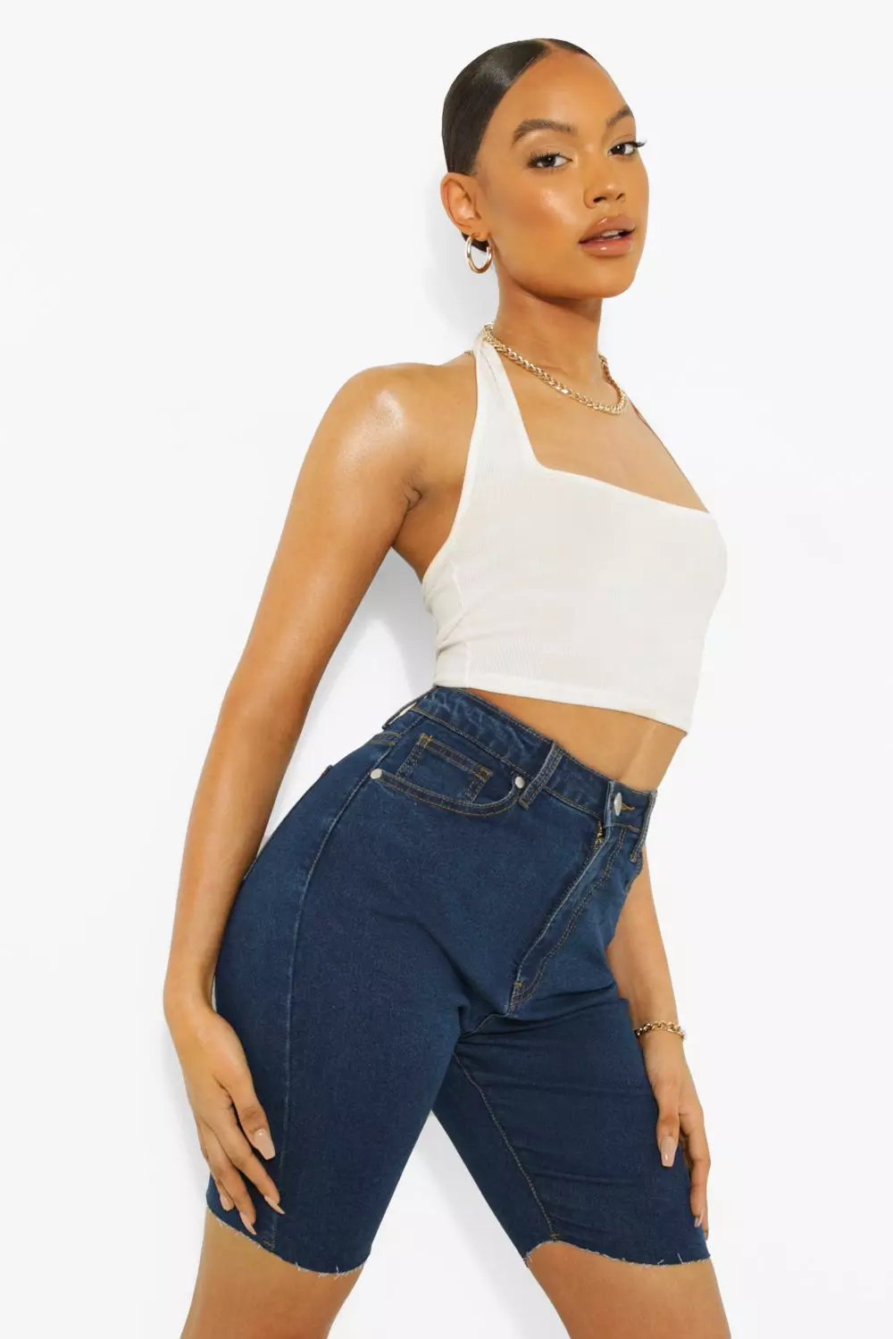 Cycling shorts jeans top